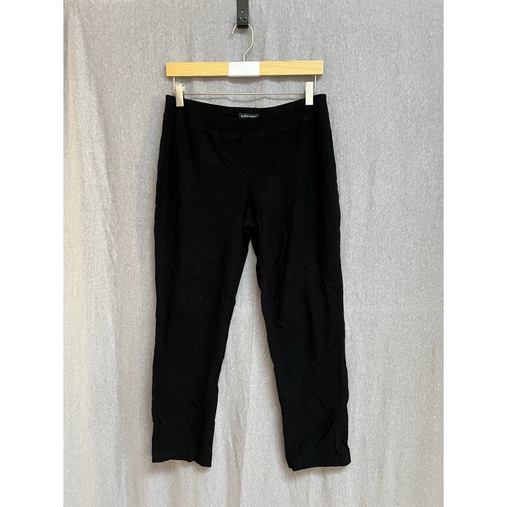 Eileen Fisher Leggings Women Small Black Stretch Slim Ankle